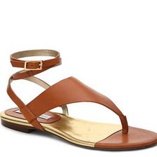 Incaltaminte Femei Diane Von Furstenberg Mitzi Flat Sandal TanGold