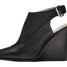 Incaltaminte Femei See by Chloe Grainy Leather Slingback On A Wedge Black