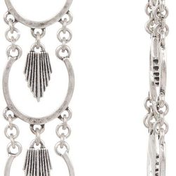 Lucky Brand Sunburst Linear Drop Earrings MEDIUM GRE