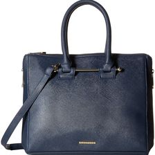 Rampage Saffiano Contrast Wing Tote Navy