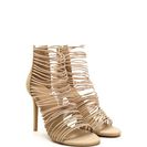 Incaltaminte Femei CheapChic The Right Cords Strappy Caged Heels Nude