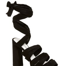Incaltaminte Femei Jeffrey Campbell Chablis Ankle Wrap Platform Sandal Women BLACK FAUX SUEDE