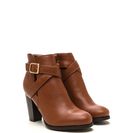 Incaltaminte Femei CheapChic Love Factory Faux Leather Chunky Booties Chestnut