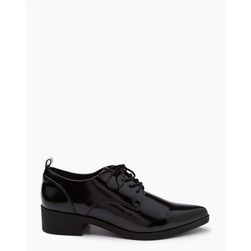 Incaltaminte Femei Forever21 Faux Patent Leather Oxfords Black