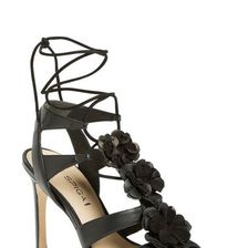 Incaltaminte Femei Via Spiga Deedee Rosette Lace-Up Sandal BLACK