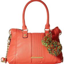 Steve Madden Mini Social with Pom Poms Coral