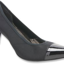 Ros Hommerson Keisha Black Stretch Fabric/Black Patent