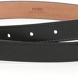 Fendi Calfskin Belt NERO+CRYSTAL+ORO SOFT