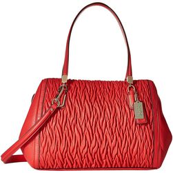 COACH Madison Gathered Twist Madeline East/West Satchel Love Red