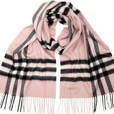 Burberry Classic Cashmere Scarf in Check - Ash Rose N/A