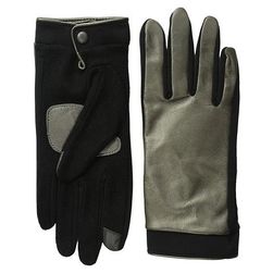 Accesorii Femei Echo Design Touch Basic Leather Gloves Gunmetal