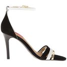 Incaltaminte Femei Isaac Mizrahi New York Positano Black SuedeWhiteGold Suede