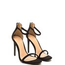 Incaltaminte Femei CheapChic Just One Faux Suede Ankle Strap Heels Black