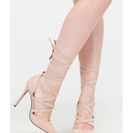 Incaltaminte Femei CheapChic Center Stage Pointy Strappy Tie-up Heels Nude