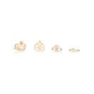 Bijuterii Femei Forever21 Etched Faux Stone Ring Set Goldmint