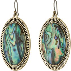 Lucky Brand Major Abalone Earrings Medium Dark Gold