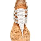Incaltaminte Femei Donald J Pliner Deena Snake Embossed Wedge Sandal SILVER