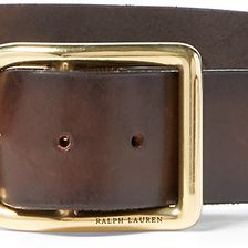 Ralph Lauren Keyhole Buckle Vachetta Belt Dark Brown