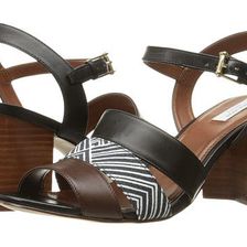 Incaltaminte Femei Cole Haan Anisa High Sandal Black LeatherOptic WhiteNavy Ink PrintChestnut Leather