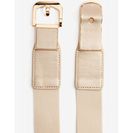 Accesorii Femei CheapChic Audrey Inset Buckle Stretch Belt Metallic Champagne