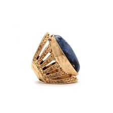 Bijuterii Femei Forever21 Faux Stone Cocktail Ring Blueantique gold