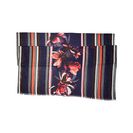 Accesorii Femei Ivanka Trump Bold Stripe with Painted Petals Oblong Black Bean