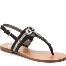 Incaltaminte Femei G by GUESS Leed Flat Sandal BlackPewter