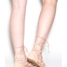 Incaltaminte Femei CheapChic Snake Charmer Pointy Faux Suede Flats Nude