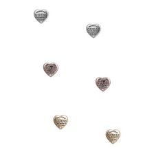Bijuterii Femei GUESS Tri-Tone Logo Heart Stud Earrings Set multi