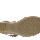 Incaltaminte Femei Crocs Leigh II Ankle Strap Graphic Wedge HazelnutGold