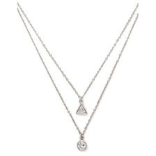 Bijuterii Femei Forever21 Layered Pendant Necklace Silverclear
