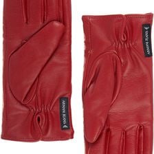 Armani Jeans Leather Gloves Red