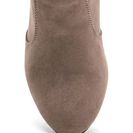 Incaltaminte Femei CheapChic Bow Ahead Chunky Faux Suede Booties Taupe