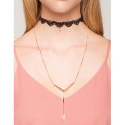 Bijuterii Femei CheapChic Lace Affair Choker Necklace Set Black
