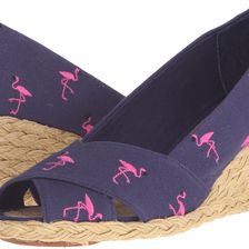 Ralph Lauren Cecilia Modern Navy/Geranium Canvas Embossed Critters