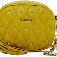Valentino By Mario Valentino Nina Diamond Quilt Leather Crossbody CURRY