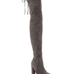 Incaltaminte Femei Catherine Catherine Malandrino Sorcha Faux Fur Footbed Over-The-Knee Boot GREY