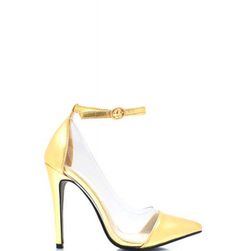 Incaltaminte Femei CheapChic Clear The Way Pointy Pumps Gold