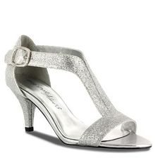 Incaltaminte Femei Easy Street Glitz Sandal Silver Glitter Fabric