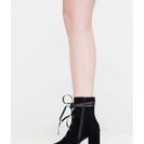 Incaltaminte Femei CheapChic Play Your Lace Faux Suede Block Heels Black