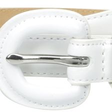 Cole Haan 7/8" Dress Calf Belt with Matching Covered Buckle White