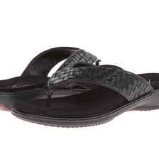 Trotters Kristina Black Woven Soft Nappa Leather