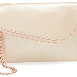Hobo Daria Convertible Leather Clutch Crossbody BLUSH WITH ROSE GOLD