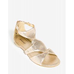 Incaltaminte Femei CheapChic Turn Heads Sandal Met Gold