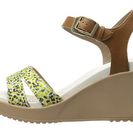 Incaltaminte Femei Crocs Leigh II Ankle Strap Graphic Wedge HazelnutGold
