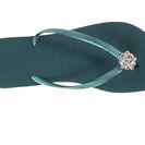 Incaltaminte Femei Havaianas Slim Crystal Poem Flip Flops Green