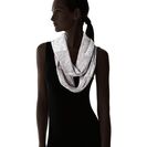 Accesorii Femei Calvin Klein Plaited Stripe Infinity Scarf Heathered Mid Gray