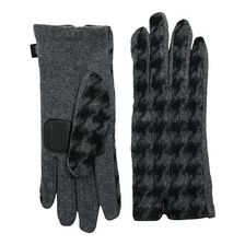 Accesorii Femei Echo Design Touch Houdstooth Gloves Grey Heather