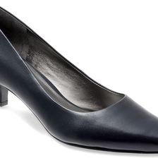 Trotters Paulina Navy Kid Leather