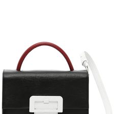 Maison Margiela Buckle Handbag BLACK WHITE RED